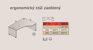 Kancelářský nábytek VLABO OFFICE Select - ergonomický stůl