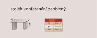 Kancelářský nábytek VLABO OFFICE Select - stolek konferenční zaoblený