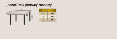 Kancelářský nábytek Vlabo Office - jednací stůl přídavný zaoblený