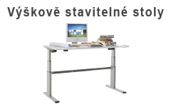 Kancelářský nábytek Vlabo - výškově stavitelné stoly